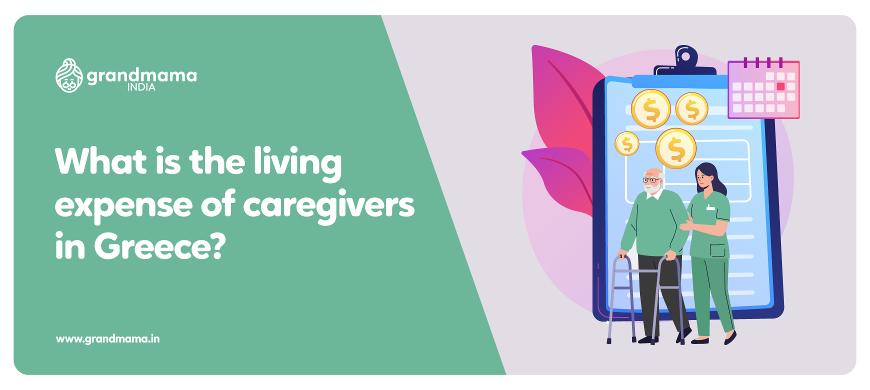 What is the living expense of caregivers in Greece?